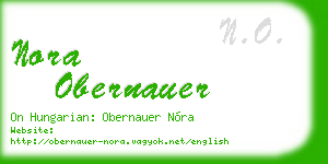 nora obernauer business card