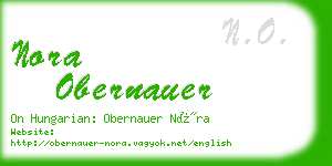 nora obernauer business card